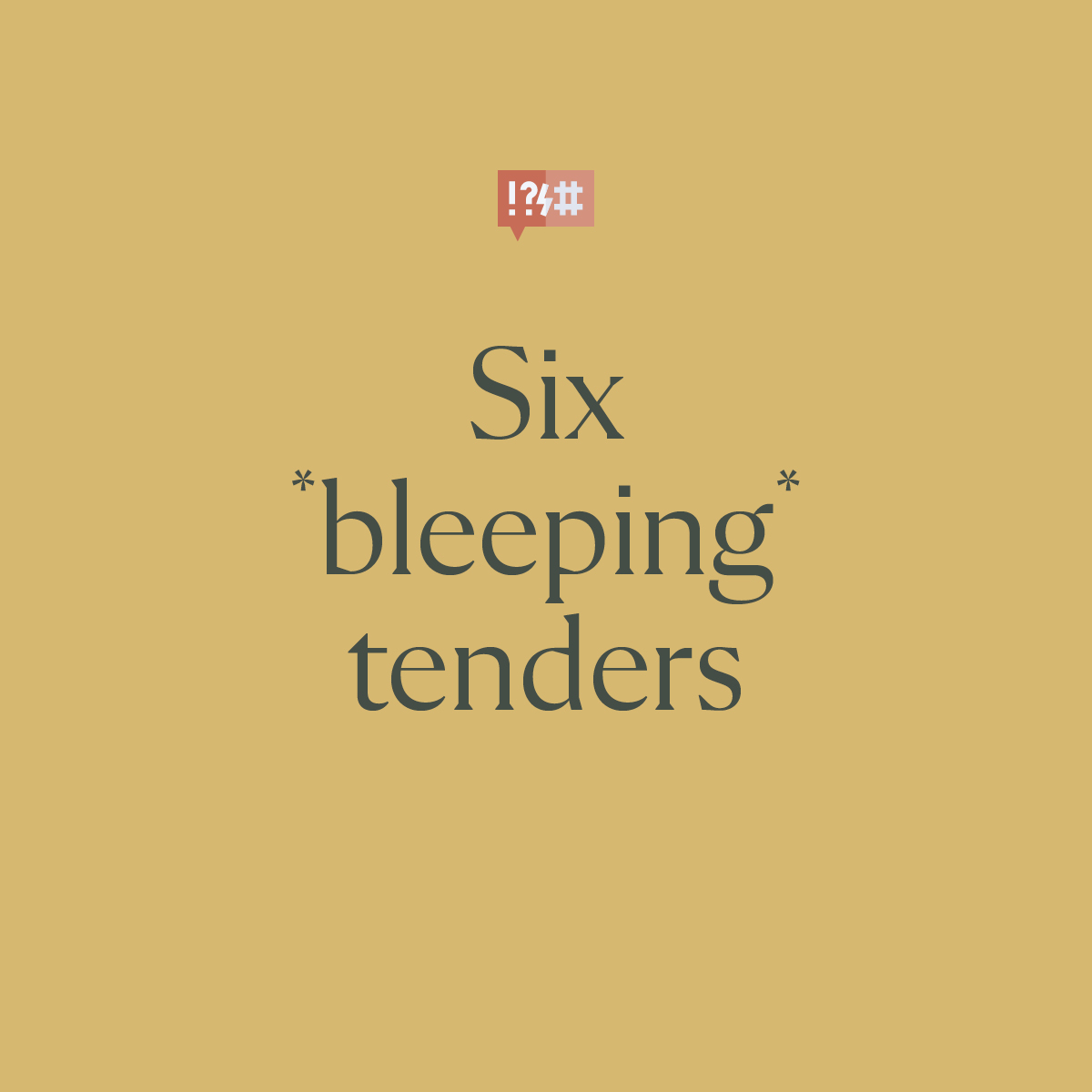 Tenders are not our friends. 👎

But sometimes, we burn the midnight oil to submit 1000 words on our onboarding process, just because. 
All while knowing Terry the Tender Kingpin from ‘that’ agency will do it better than us. 📝

#DaySix #12DaysOfOneStudio #TendersSuck