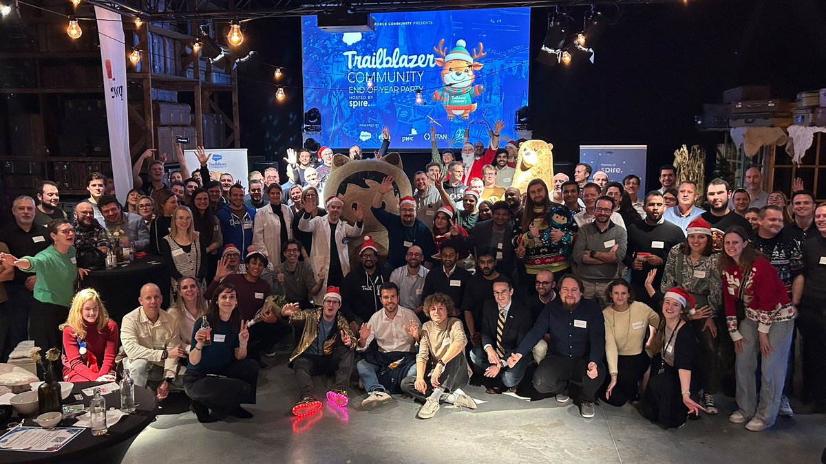 End-of-Year Party with the Salesforce Community!🎅🏻🎊
2024 was an incredible year for the Salesforce Community! We joined the Salesforce Belgium User Groups for their party as the Amsterdam Community! Happy New Year!

<a href="/AndreKampen/">Andre van Kampen</a> | <a href="/JustynaAnnaK/">JustynaK</a>  | <a href="/SenaBayramm_/">Melina Sena Bayram</a>  

#Salesforce