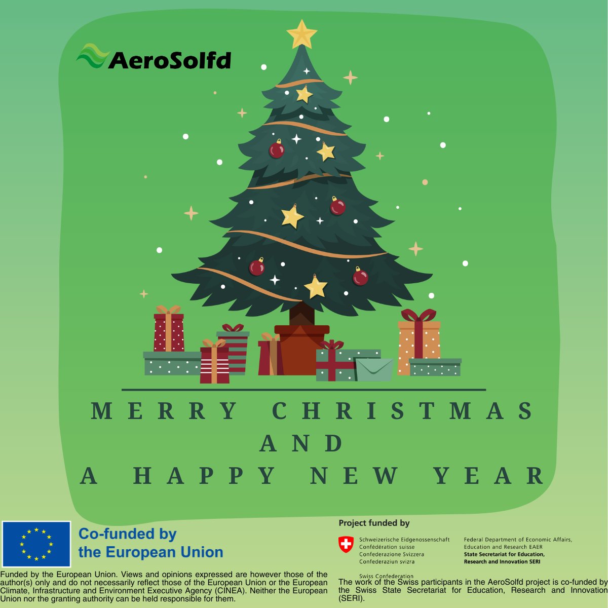 EU Project AeroSolfd (@aerosolfd) on Twitter photo ๐ Happy X-mas!
We at <a href="/aerosolfd/">EU Project AeroSolfd</a> are proud of what we've achieved in 2024. We've made great progress in our mission to create cleaner urban environments.
We wish you all happy holidays and a great New Year! ๐ฅWe'll be taking some time off and will be back in 2025.
#CleanAir ๐ Happy X-mas!
We at <a href="/aerosolfd/">EU Project AeroSolfd</a> are proud of what we've achieved in 2024. We've made great progress in our mission to create cleaner urban environments.
We wish you all happy holidays and a great New Year! ๐ฅWe'll be taking some time off and will be back in 2025.
#CleanAir