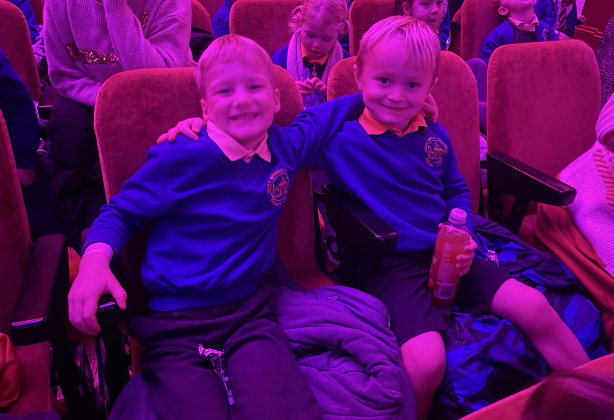 JamesBrindleyPS's tweet photo. πβ¨ Reception had a fabulous time at the pantomime today! The children loved every moment of the festive fun. πβ€οΈ #ReceptionTrip #PantomimeMagic #MerryChristmas https://t.co/YZCXJXvbY5