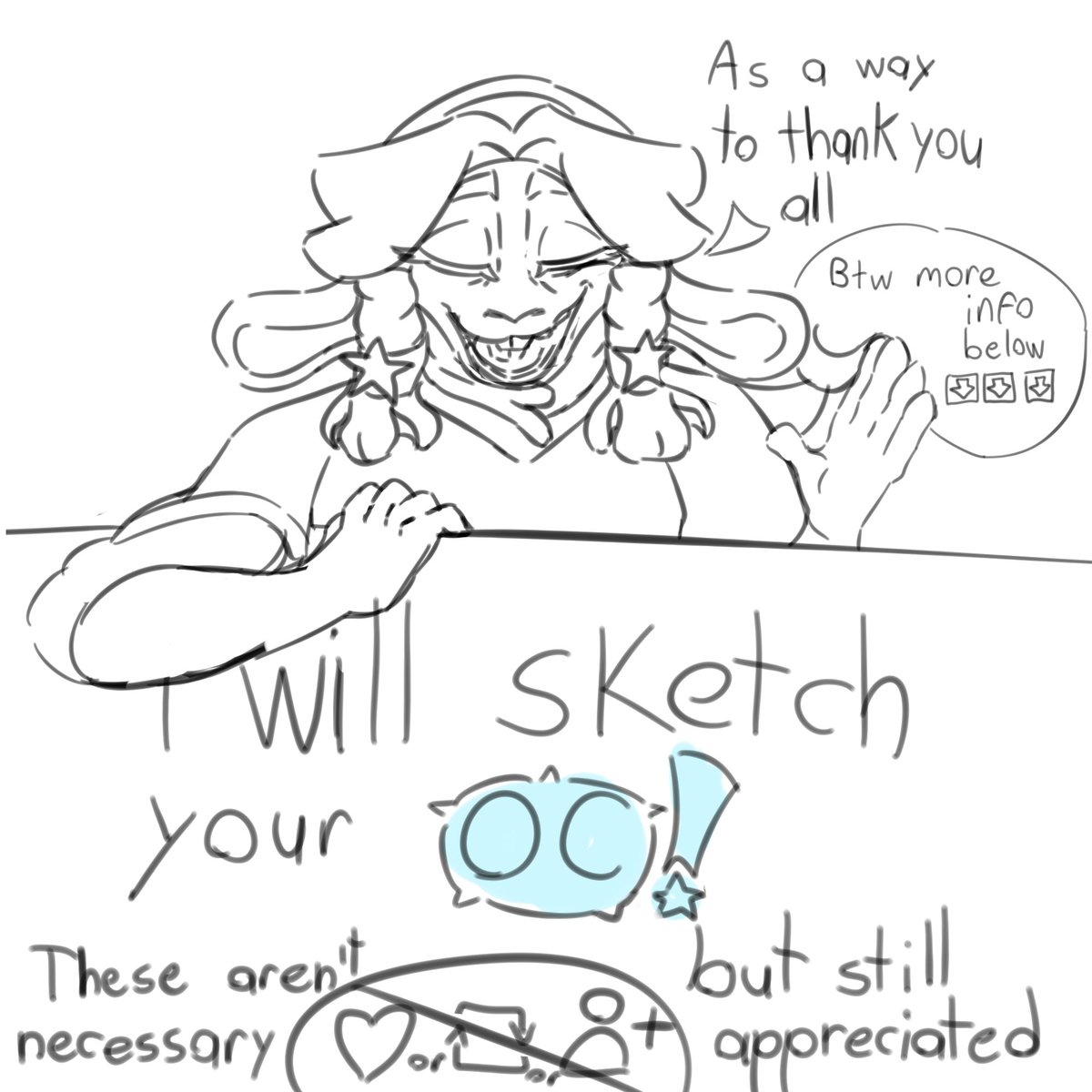 DreamerShleepy's tweet photo. To celebrate my 50 Followers, I'll draw your OCS!!
The conditions and examples will be bellow in the thread ⬇️⬇️⬇️ https://t.co/kg0rxHXBYi