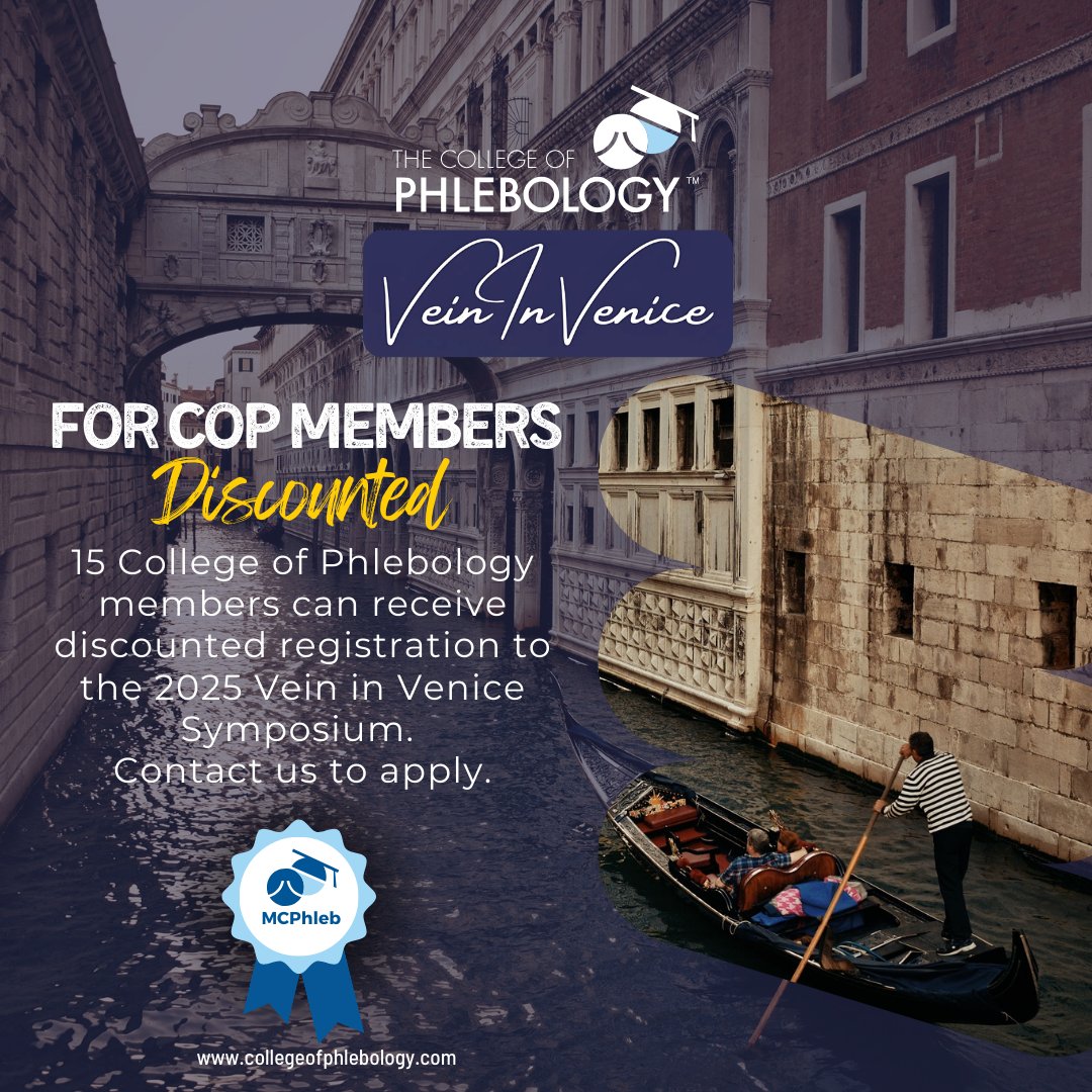 Limited Spots Available for College of Phlebology Members!
Only 15 discounted registration slots remain for the 2025 Vein in Venice Symposium.

📩 Contact us to secure your spot!

Please note: Free slots for FCPHLEB members have already been fully allocated. 

#VeinInVenice2025