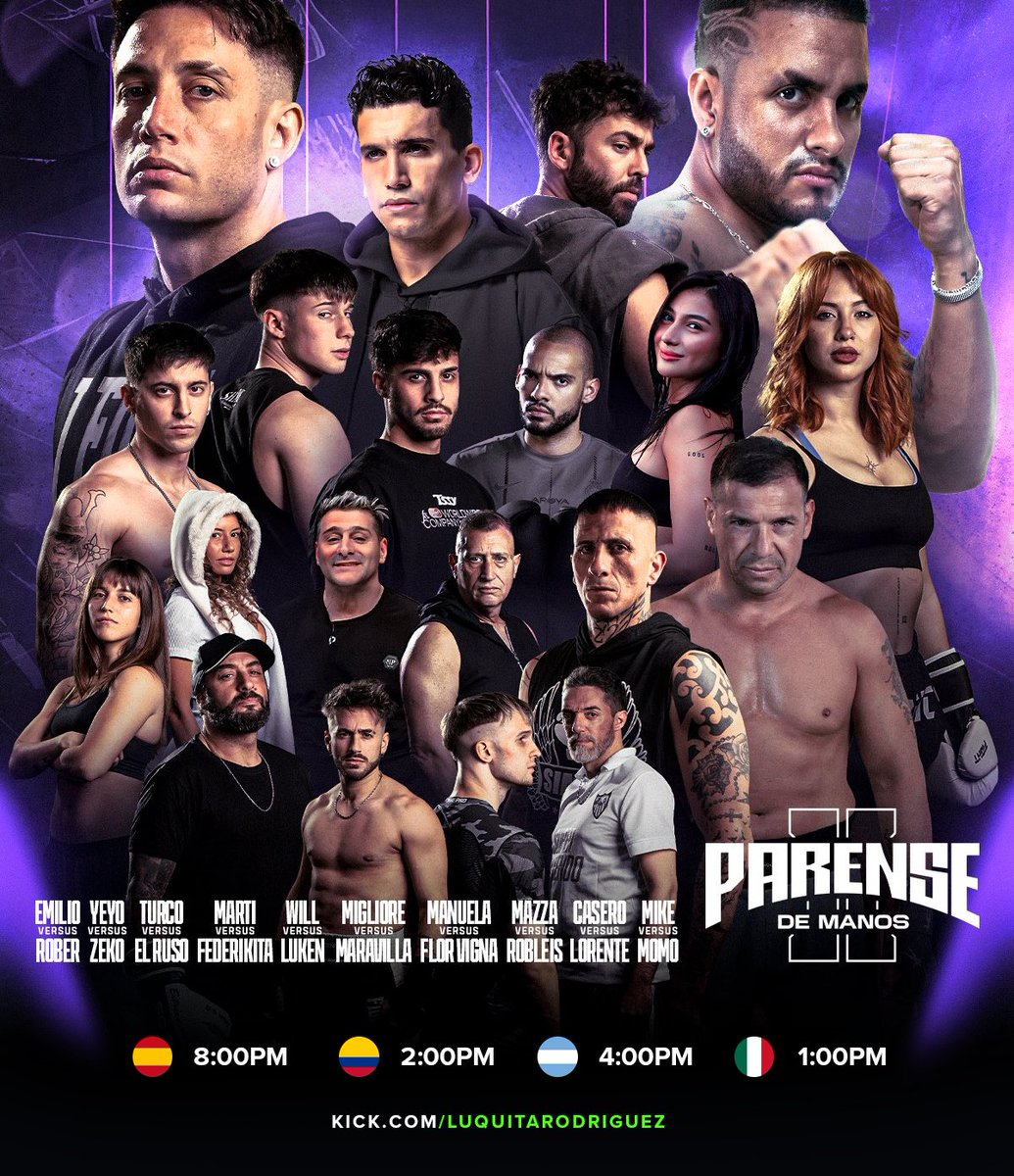 PARENSE DE MANOS II ES HOY 🥊

estáis preparados? 👀