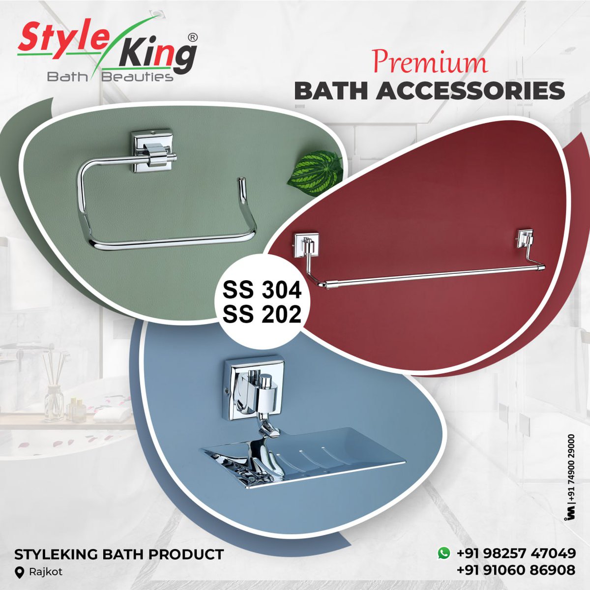 ibais_hardware's tweet photo. STYLEKING BATH PRODUCT (Rajkot)
For enquiry via WhatsApp click:
https://t.co/52Hle0I2mm
Mr. Rameshbhai - +91 98257 47049
Mr. Aditya - +91 91060 86908
#napkinring #towelrack #soapdish #doublesoapdish #bathfittings #fittingproducts
.
@ibais_hardware https://t.co/QoOvHKYga8