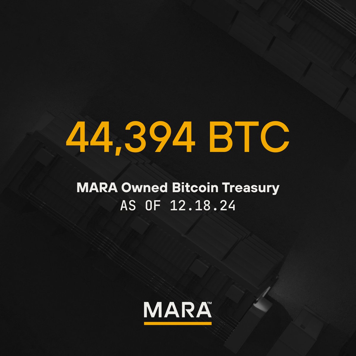 MARA raised $1.925 billion from 0% convertible notes in November and  December. Using the proceeds from its zero-coupon convertible notes  offerings, MARA has acquired 15,574 BTC for ~$1.53 billion at ~$98,529 per #