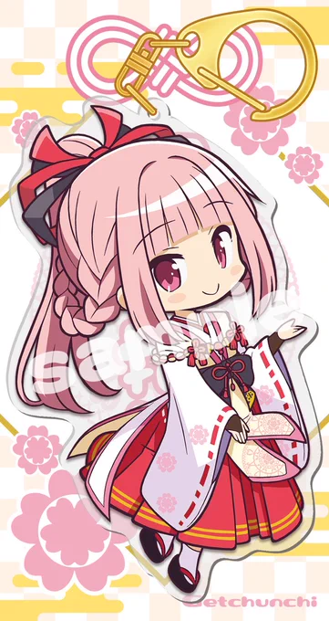 冬コミ頒布物～その4～アクキーの新作③巫女環姉妹「いろは」「うい」です!こちら2人のアクキーとA5クリアファイルが付いたセットでの頒布を予定してます!#C105 