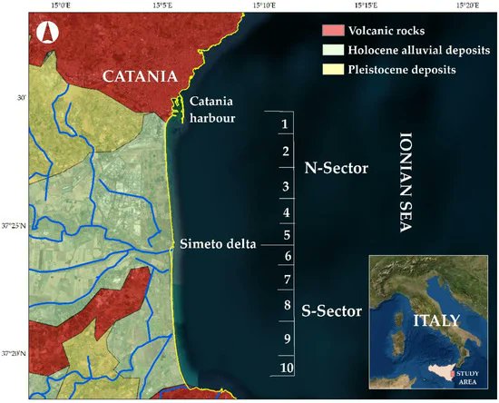 JMSE_MDPI's tweet photo. 💡#Highcitedpaper
🌊 Title: Shoreline Prediction Modelling as a Base Tool for Coastal Management: The Catania Plain Case Study (Italy)
🔑 Keywords: #coastal #dynamic; #shoreline change analysis; #shoreline #forecast; #DSAS; #Kalmanfilter method
🔗 Link: https://t.co/Qji0muYWqn https://t.co/V4qYMObhvN