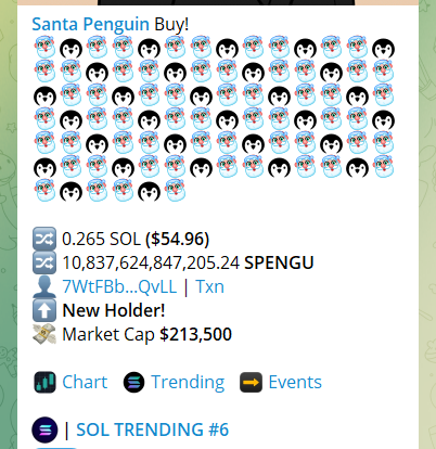 SantaPenguin_'s tweet photo. π
π§https://t.co/b3SaSbnRf3
$SPENGU πMake it 1M
$SPENGU WILL HIT 1 MILLION MCAP SOON πΌπΌβ‘οΈβ‘οΈπ°π°
6Js5eLTN9fxcPDKaNpWyaYT132ePL9DFobk58qWP2dfv
#SPENGU #Penguin #SantaPenguin #PudgyPenguins #Solana https://t.co/S6jKRuos6m
