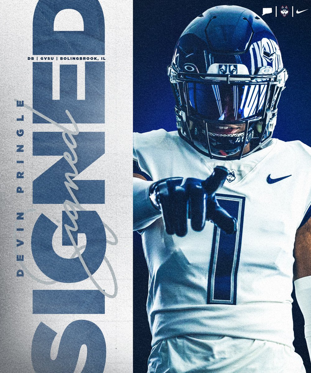 UConnFootball's tweet photo. Signed another DAWG ✍️ Welcome to Storrs @Devinpringle!

#CTFootball https://t.co/KaSL8RHG7E