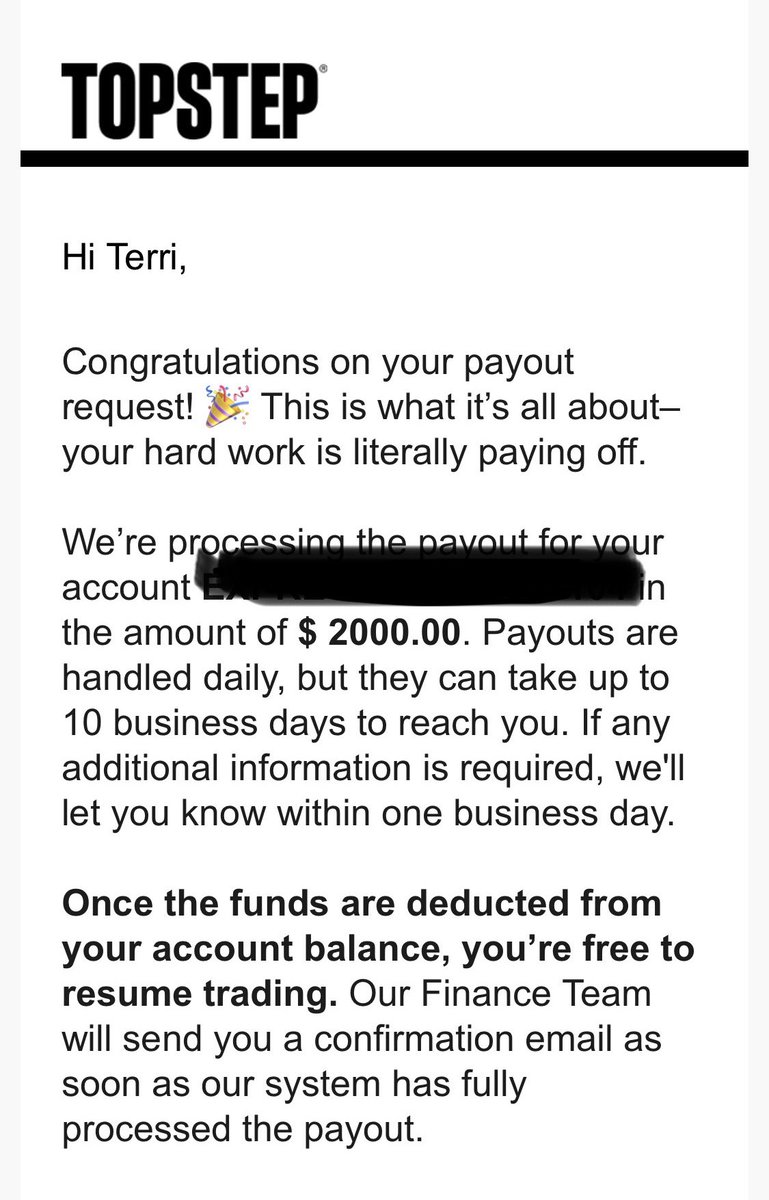 Territrades100's tweet image. 🥰 Mom, I did it! 
First payout request at @Topstep @Topstep