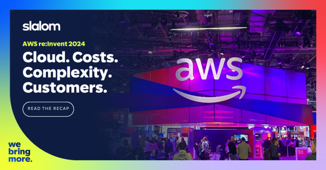 DavidFrigeri's tweet photo. Think Gen Z lingo is hard to keep up with? Try #AWSreInvent announcements! Slalom’s recap will help you keep your clout. #ImWithSlalom https://t.co/wUcmwBGxAw https://t.co/7zaG041jWs
