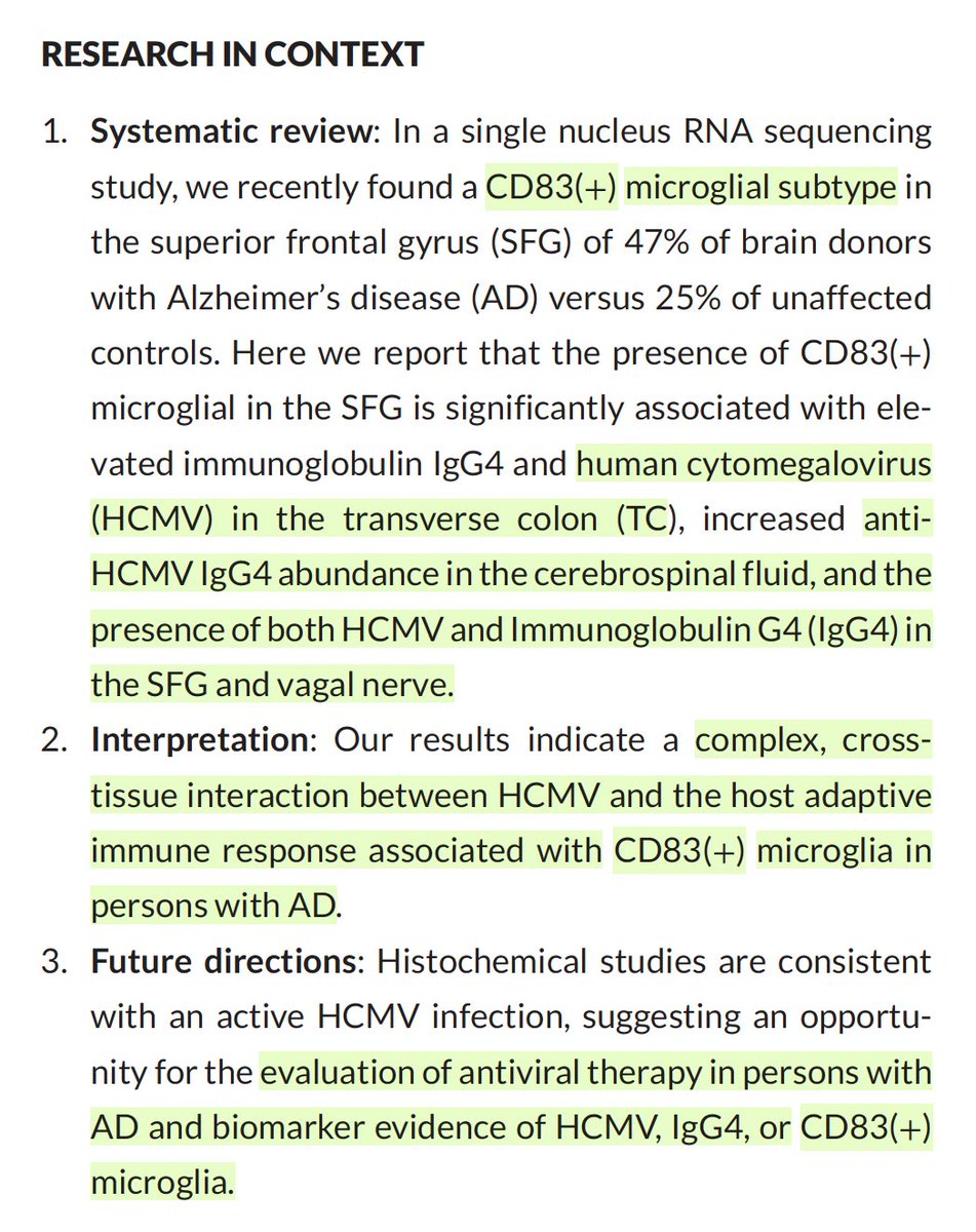 EricTopol's tweet photo. On the link between cytomegalovirus (CMV), the gut, vagal nerve and Alzheimer's disease 
https://t.co/pJnNbtpG89 https://t.co/ZhGEJjPZDo