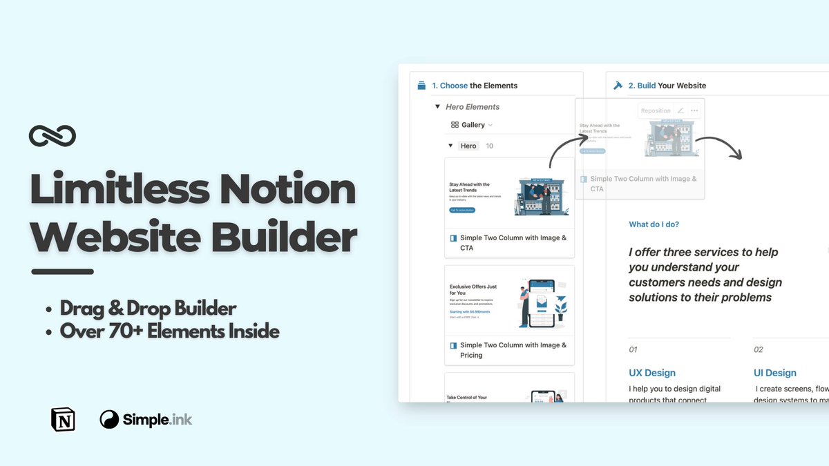 notionlytics's tweet image. ⏳ Time’s running out! The Notion Website Creator Bundle has everything you need:
Starting at just $39—no commitment.
📅 Act now before it’s gone!
danielmarthi.gumroad.com/l/websitecreat…
