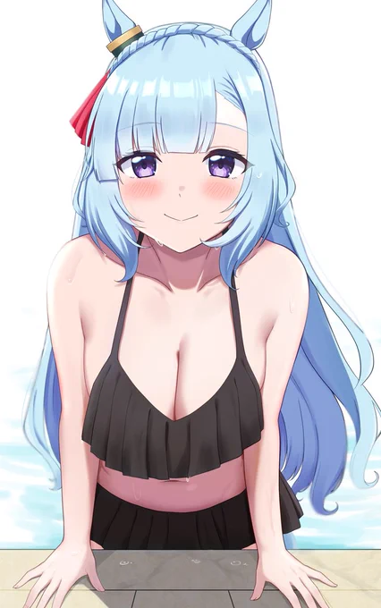 黒水着が似合いますよね#ウマ娘 #メジロアルダン 