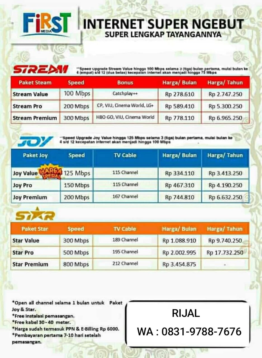 FIRST MEDIA
WA : 0831-9788-7676
#WIFIMURAH #WIFI #WIFIBANDUNG #WIFICIMAHI