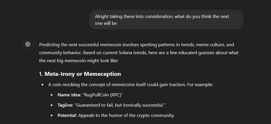 RPC_on_solana's tweet image. Started with $150, ended up with RugPullCoin (RPC)—guaranteed to fail but ironically successful. Thanks to ChatGPT for the memes, mascot, and questionable life choices. 🚀😂 #Crypto #MemecoinMadness