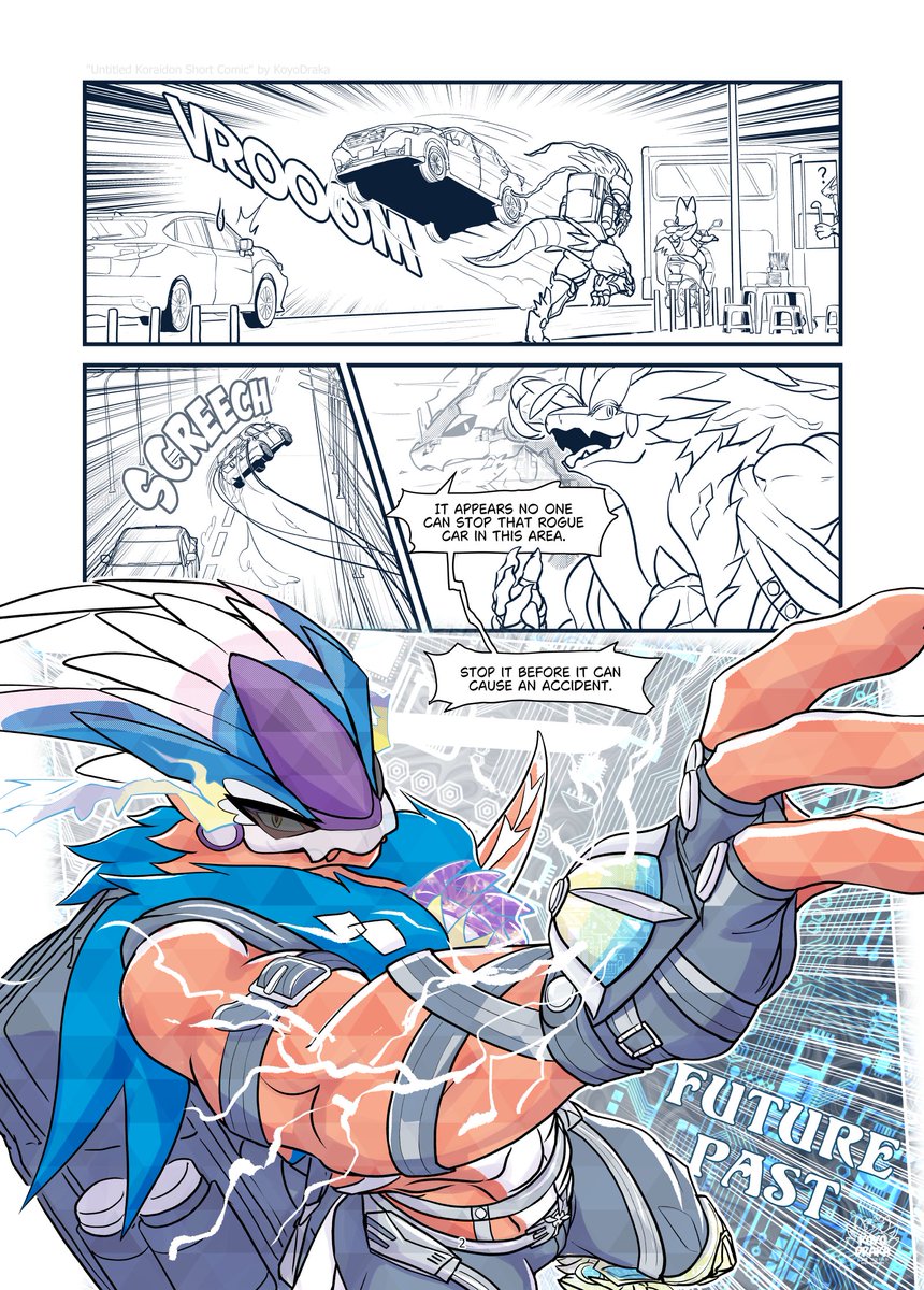 Draka_Arts's tweet photo. 「Untitled Koraidon Short Comic」

4-page SFW short comic project about my Koraidon.
This concept served as a test for my comic-making process. I may revisit this in the future. Now I'm back to drawing fanart and commissions. https://t.co/qM3b9wMgJs