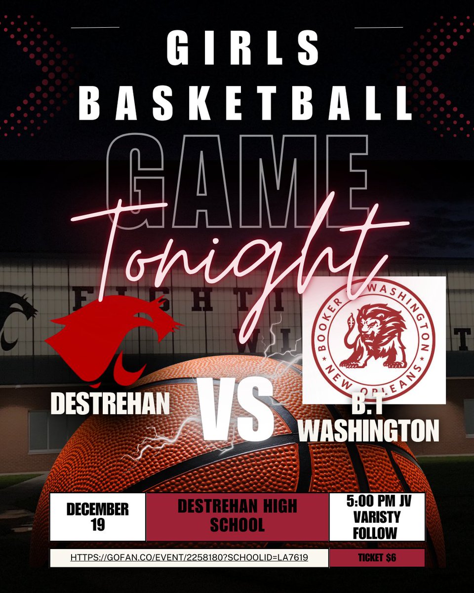 🏀 Game Day Alert! 🏀
The Fighting Wildcat Girls Basketball Team is back on the court tonight with an exciting JV/V doubleheader! 🎉
🆚 Opponent: Booker T. Washington
📍 Location: Fighting Wildcat Gym
⏰ Tipoff Times:
JV: 5:00 PM
Varsity: Immediately following