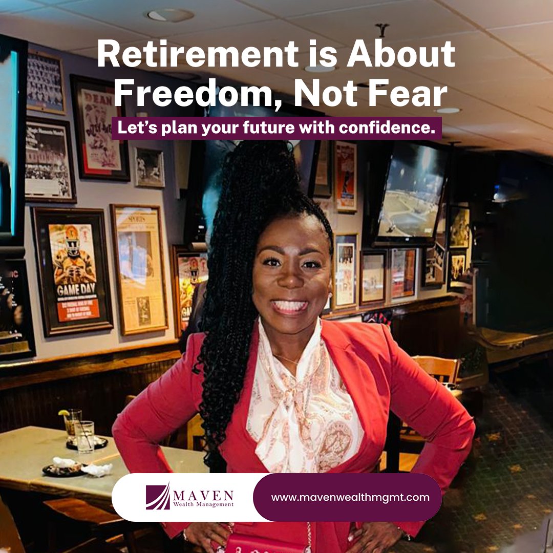 Retirement: It's time to celebrate YOU! 🎉

At Maven Wealth Management, we specialize in creating personalized retirement plans that put your goals front and center.

✅ Tailored Strategies
✅ Secure Your Future
✅ Financial Freedom
✅  Superb Support

#financialplanningexpert