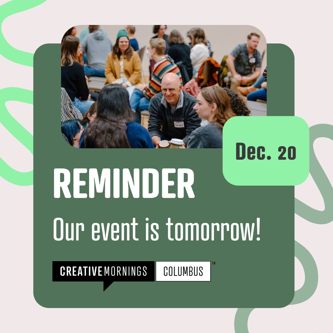 There's still time to register for our event tomorrow! Join us for an immersive journey through our community's past, present and future. Together, let's explore where we've been and envision where we're heading. Your voices shape our future! creativemornings.com/talks/a-commun…