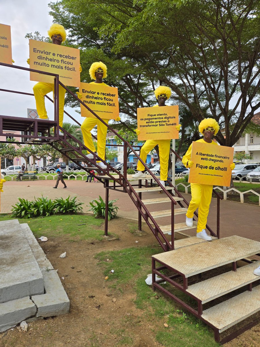 Sao_pay's tweet photo. 📸 Algo GRANDE está chegando a São Tomé! 

Fique de olho em nossos vibrantes homens de amarelo pela cidade—tire uma foto com eles e faça parte da emoção. Fique ligado!

#ALiberdadeEstáAqui #SãoEstáAqui https://t.co/ck7FzMBxTY