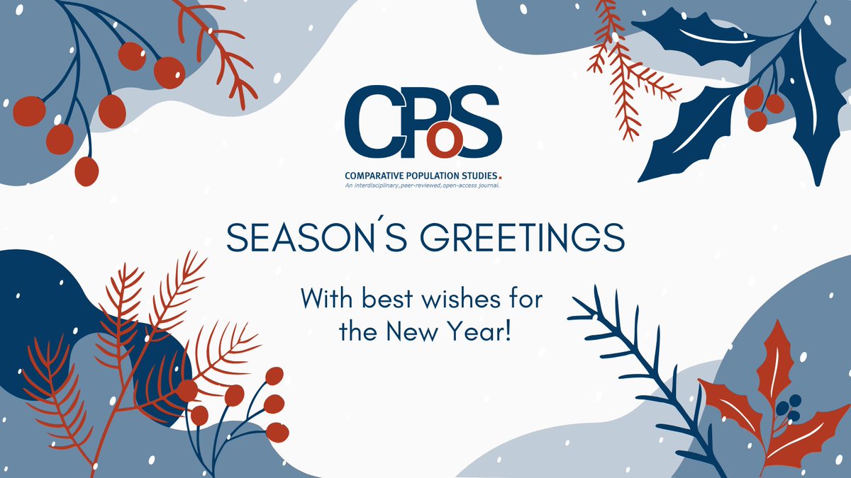 Comparative Population Studies (@cpos_journal) on Twitter photo Thank you for a great and exciting year. Season's greetings🌟and a Happy New Year from the entire <a href="/cpos_journal/">Comparative Population Studies</a> team. We are already looking forward to 2025 and our journal’s 50th anniversary 🍾. Stay tuned. Thank you for a great and exciting year. Season's greetings🌟and a Happy New Year from the entire <a href="/cpos_journal/">Comparative Population Studies</a> team. We are already looking forward to 2025 and our journal’s 50th anniversary 🍾. Stay tuned.
