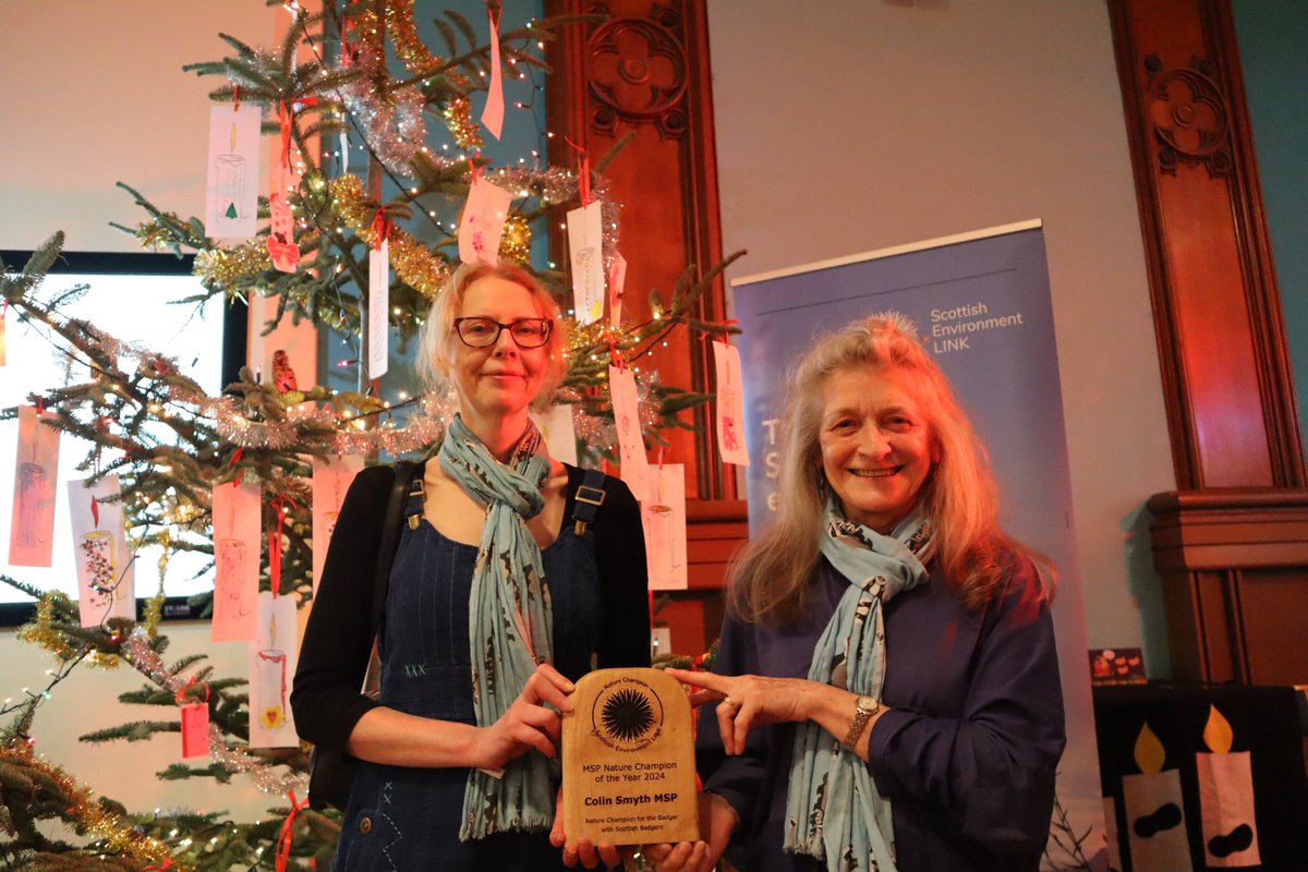 Scottish Environment LINK (@scotlink) on Twitter photo It was fantastic to join together as a network last night for our annual Festive Reception, celebrating all the important work for Scotland's environment that has happened this year.
Nature Champion of the Year went to <a href="/colinsmythmsp/">Colin Smyth MSP</a>, for his tireless work for badgers, It was fantastic to join together as a network last night for our annual Festive Reception, celebrating all the important work for Scotland's environment that has happened this year.
Nature Champion of the Year went to <a href="/colinsmythmsp/">Colin Smyth MSP</a>, for his tireless work for badgers,