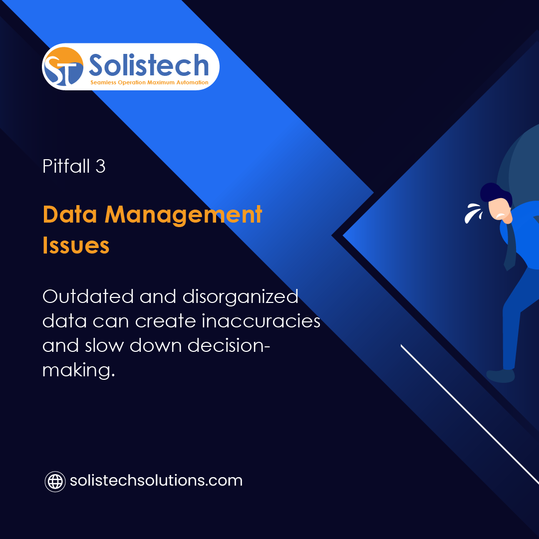 Solistech's tweet photo. "Disorganized   or outdated data can lead to inaccuracies, missed opportunities, and poor   decision-making." https://t.co/c3xTTWJjqr