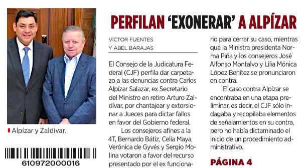 bereaguilarv's tweet photo. ¿Se acuerdan de Carlos Alpizar, el brazo extorsionador y gato del corrupto Arturo Zaldívar? ¿Ese que citaba a jueces y magistrados y los amenazaba y les tiraba línea? Ah, pues van a dar carpetazo a su caso. ¡Qué tal! https://t.co/0ZjIuGUVnx