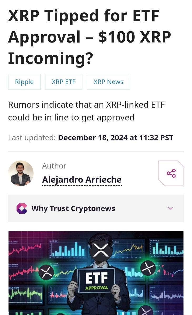 mrnguyen007's tweet photo. 🚨 🚨 🚨 🚨:

XRP Tipped for ETF Approval - $100 XRP Incoming? 🪙 💰 

#XRP #RLUSD #XRPETF 💎 💎 💎 💎 💎 💎 💎 💎 💎 💎 https://t.co/e6axT0RBTa