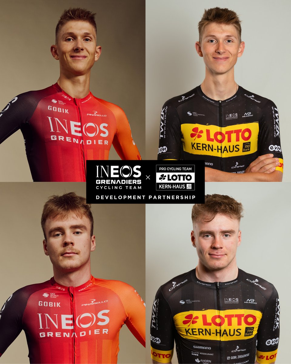 INEOS Grenadiers (@ineosgrenadiers) on Twitter photo INEOS Grenadiers are excited to place young talents Peter Øxenberg and Theodor Storm with our development partner, <a href="/lottokernhaus/">Team Lotto Kern-Haus</a>, in 2025 🤝
ineosgrenadiers.com/news/oexenberg… INEOS Grenadiers are excited to place young talents Peter Øxenberg and Theodor Storm with our development partner, <a href="/lottokernhaus/">Team Lotto Kern-Haus</a>, in 2025 🤝
ineosgrenadiers.com/news/oexenberg…