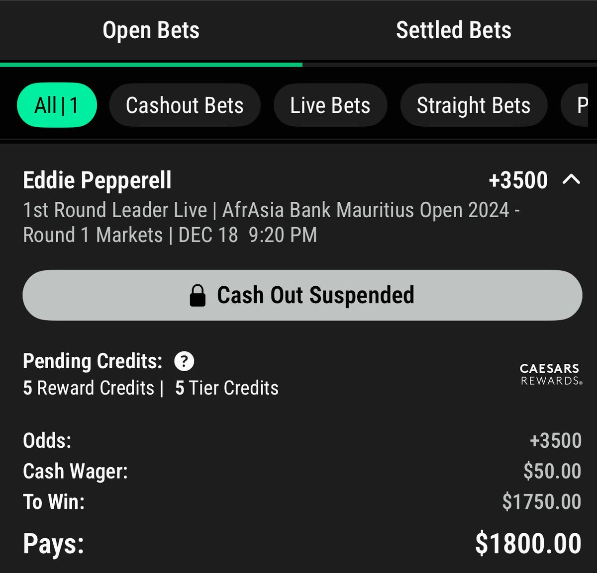 00KMACK's tweet photo. @PepperellEddie thank you so much for your great round today! I picked you up hole 11 and turned down multiple cash outs because I had full faith! https://t.co/c93KmxZwgO