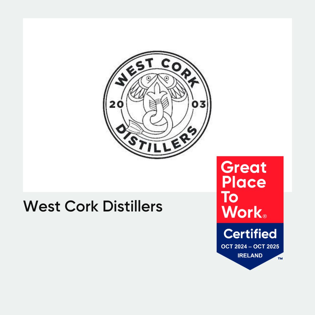 Great Place to Work Ireland (@gptw_ireland) on Twitter photo CERTIFICATION 🏅| We are thrilled to Certify™ <a href="/WestCorkWhiskey/">West Cork Irish Whiskey</a> as a #greatplacetowork! Congratulations to the team for this fantastic achievement! 🎉
Check out all the Certified™ organisations 👉 hubs.ly/Q02_W_Bx0
#gptw CERTIFICATION 🏅| We are thrilled to Certify™ <a href="/WestCorkWhiskey/">West Cork Irish Whiskey</a> as a #greatplacetowork! Congratulations to the team for this fantastic achievement! 🎉
Check out all the Certified™ organisations 👉 hubs.ly/Q02_W_Bx0
#gptw