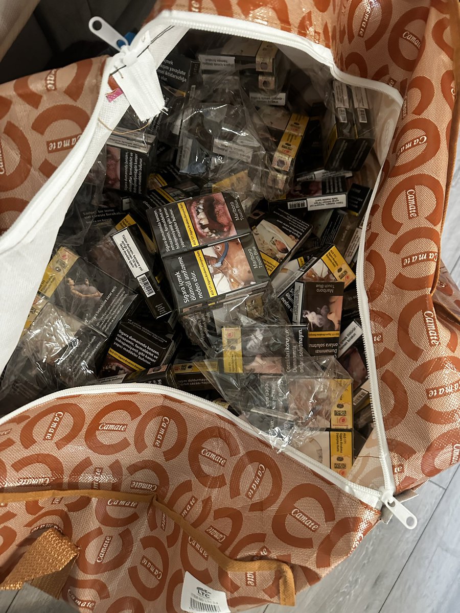 Warrant executed at a property in Swansea resulting in a large seizure of illicit tobacco, cigarettes and vapes along with cash. A shop also visited resulting in further seizures. Two males currently in custody, thanks to <a href="/swpolice/">South Wales Police</a> for their assistance #operationceecee