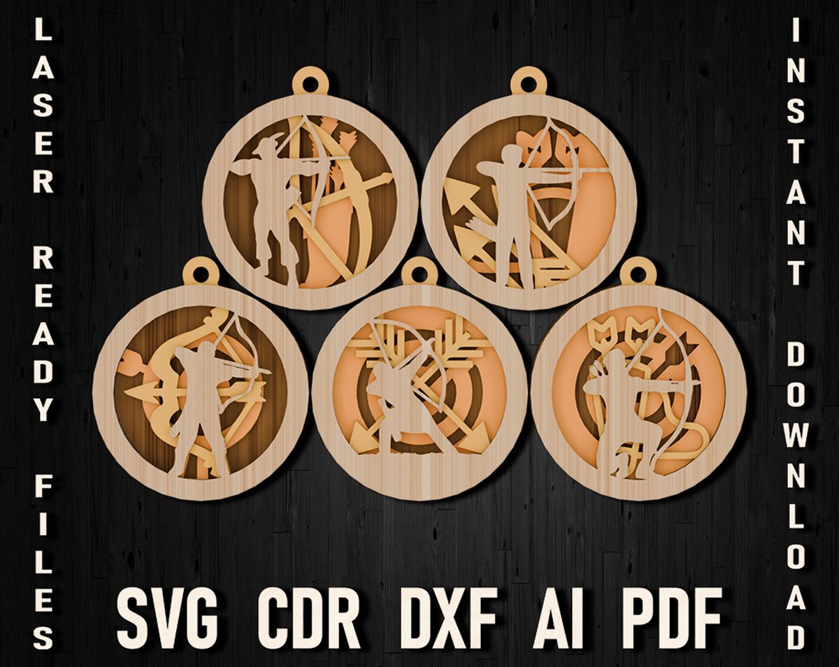 Filenesscom's tweet photo. https://t.co/rhv9hgfZFl 
Perfect for archery fans! This 4-layer DIY ornament can be painted and glued for a stunning finish. Includes arrows, bowstring &amp; more for stylish decor! 🏹✨ https://t.co/iyYZULVrrY