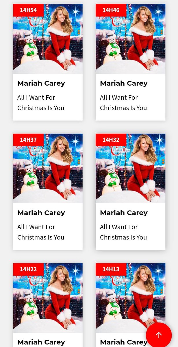 Sparing a thought for the presenters (and listeners) at NRJ in Belgium, which is playing All I Want For Christmas Is You on repeat for 24 hours.