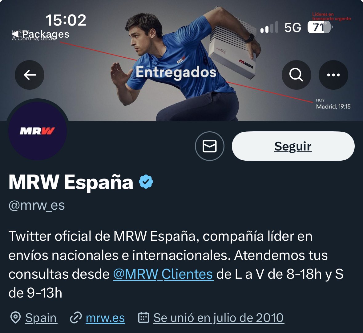 rdcatala's tweet photo. @mrw_es 
Para consultas @MRW_clientes  donde no te haremos ni p…. caso, Ni te responderemos nunca a los mensajes…. (Ha faltado decir). https://t.co/Bdb4H2xJSR