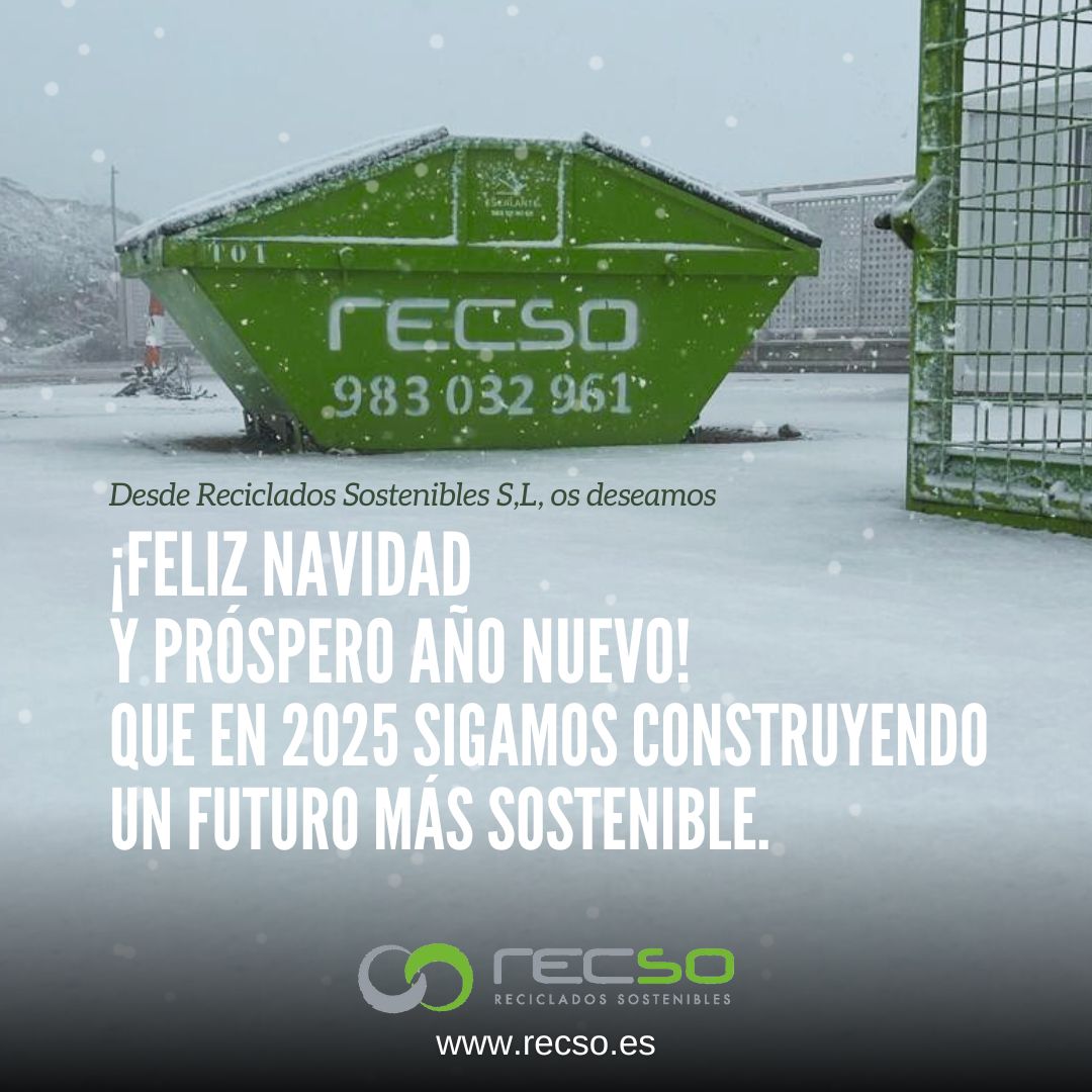 Desde Recso SL os deseamamos #FelizNavidad y un 2025 en el que sigamos construyendo un futuro más #sostenible 
#construcciónsostenible #sostenibilidad #medioambiente #rcd #reciclaje #misiónvalladolid #horizoneurope