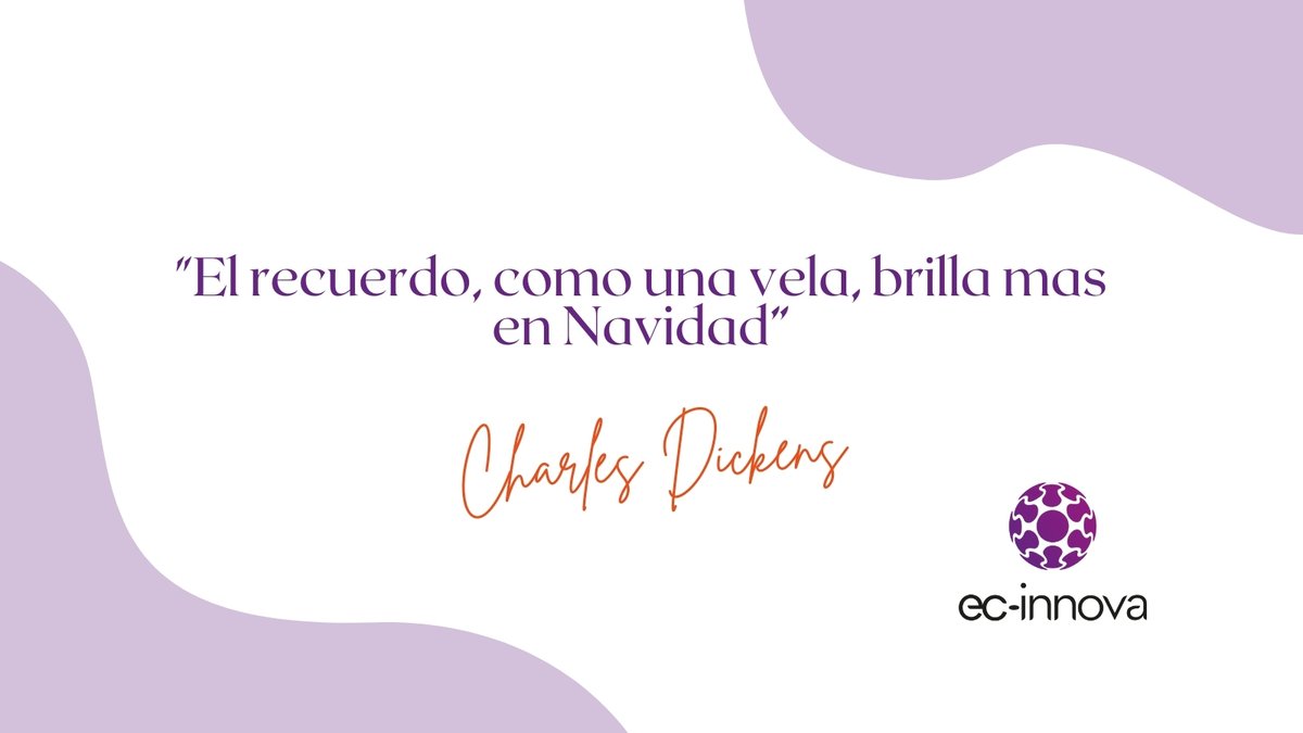 "El recuerdo, como una vela, brilla mas en Navidad” - Charles Dickens 💜

#EcInnova #frasescélebres #frasesmotivadoras #CharlesDickens #Dickens
#emprender #emprendedores #emprendimiento 
#innovación #innovation
#Navidad #Xmas #Christmas