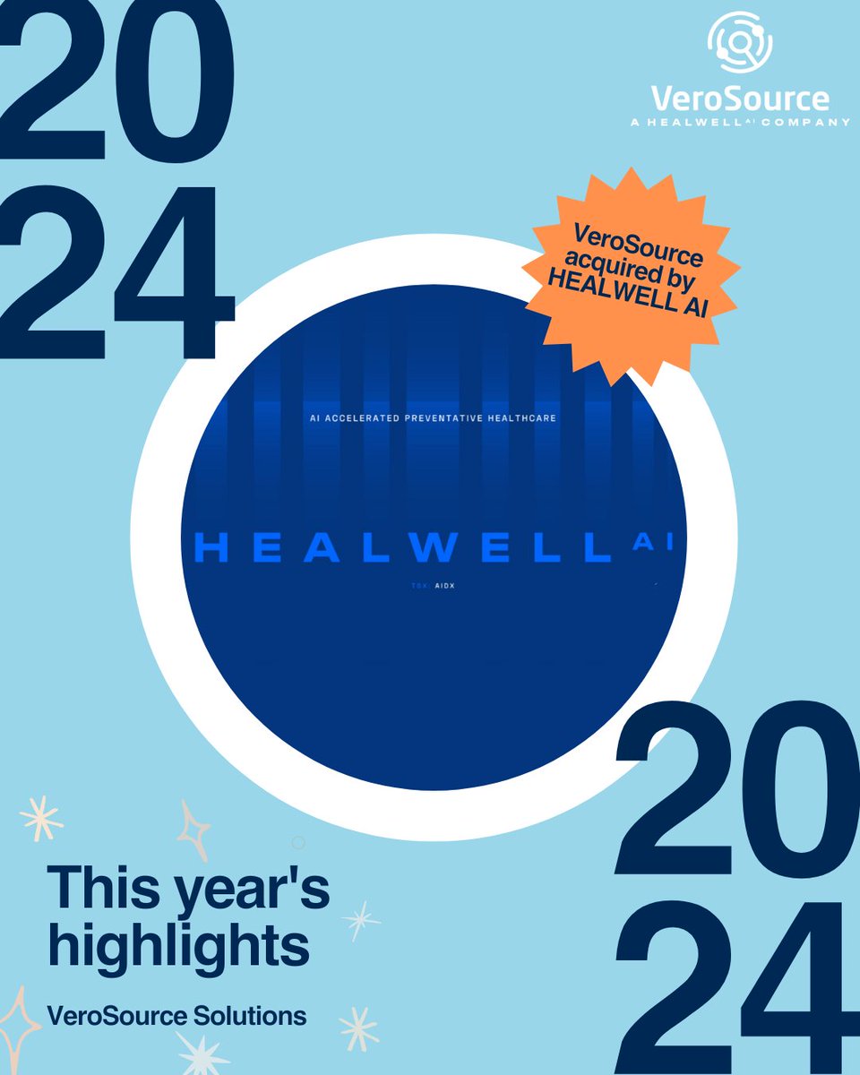 VeroSource Solutions (@verosource) on Twitter photo We saved a special milestone for last – this past July, VeroSource announced that it was joining the <a href="/Healwell_AI/">HEALWELL AI</a> family. We're happy to become a part of this amazing group of companies and accelerate our mission! #patientempowerment #healthcareaccess #yearinreview #digitalhealth We saved a special milestone for last – this past July, VeroSource announced that it was joining the <a href="/Healwell_AI/">HEALWELL AI</a> family. We're happy to become a part of this amazing group of companies and accelerate our mission! #patientempowerment #healthcareaccess #yearinreview #digitalhealth