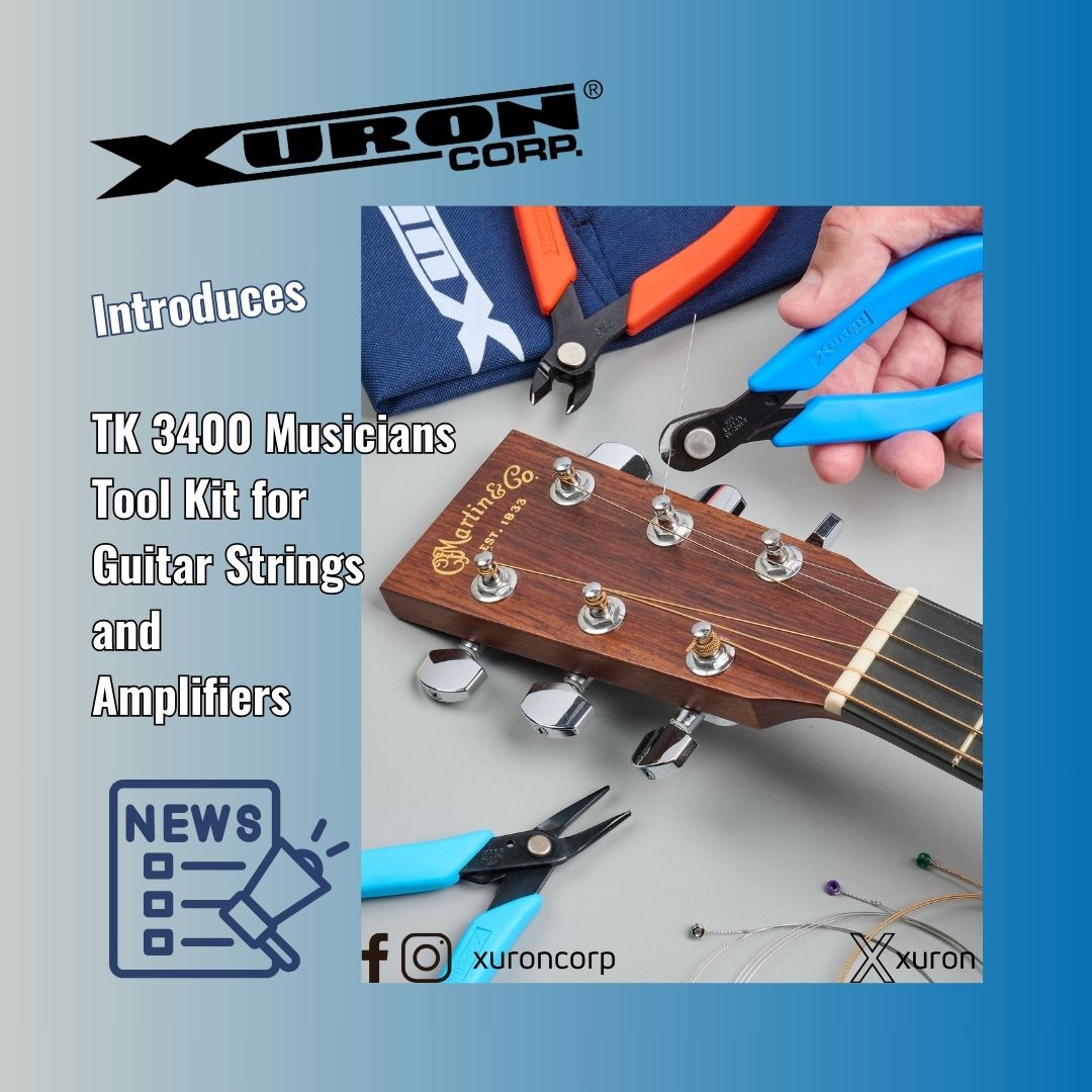 Xuron's tweet image. 🎶 Musicians, DIYers, and makers—this one&apos;s for you! 🎸✨ Introducing the Xuron® TK 3400 Musicians Tool Kit—your must-have toolkit for string instruments, electrical wiring, and so much more. 🛠️  

🎼✨ #MusiciansToolKit #XuronTools #MakeItXuron #PrecisionTools
