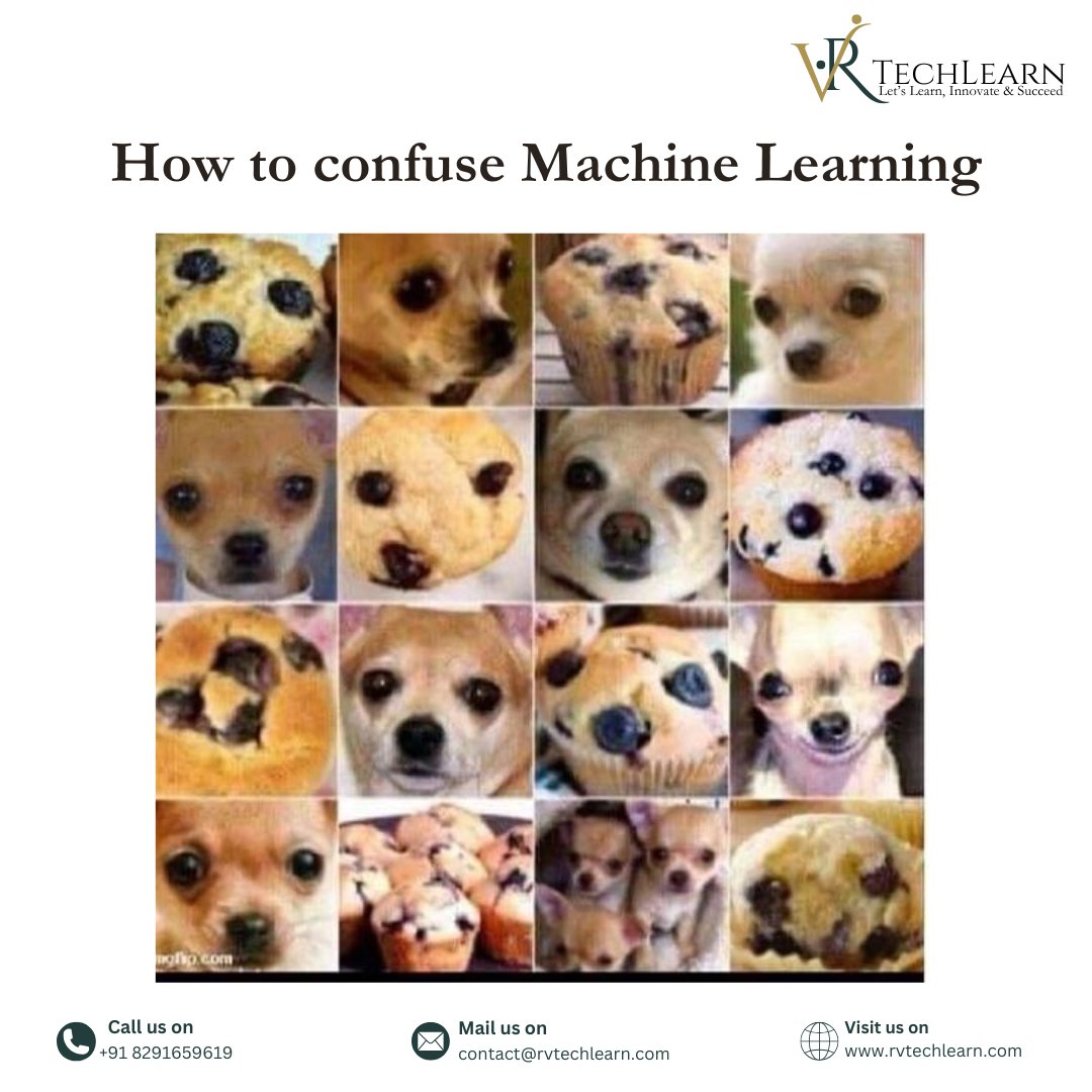 RVTechLearn's tweet image. "Chihuahua or muffin? 🐶🧁
Sometimes, even AI has a sweet tooth! 😂
#MachineLearningFails #AIHumor #TechieLife #rvtechlearn #letslearninnovateandsucceed"