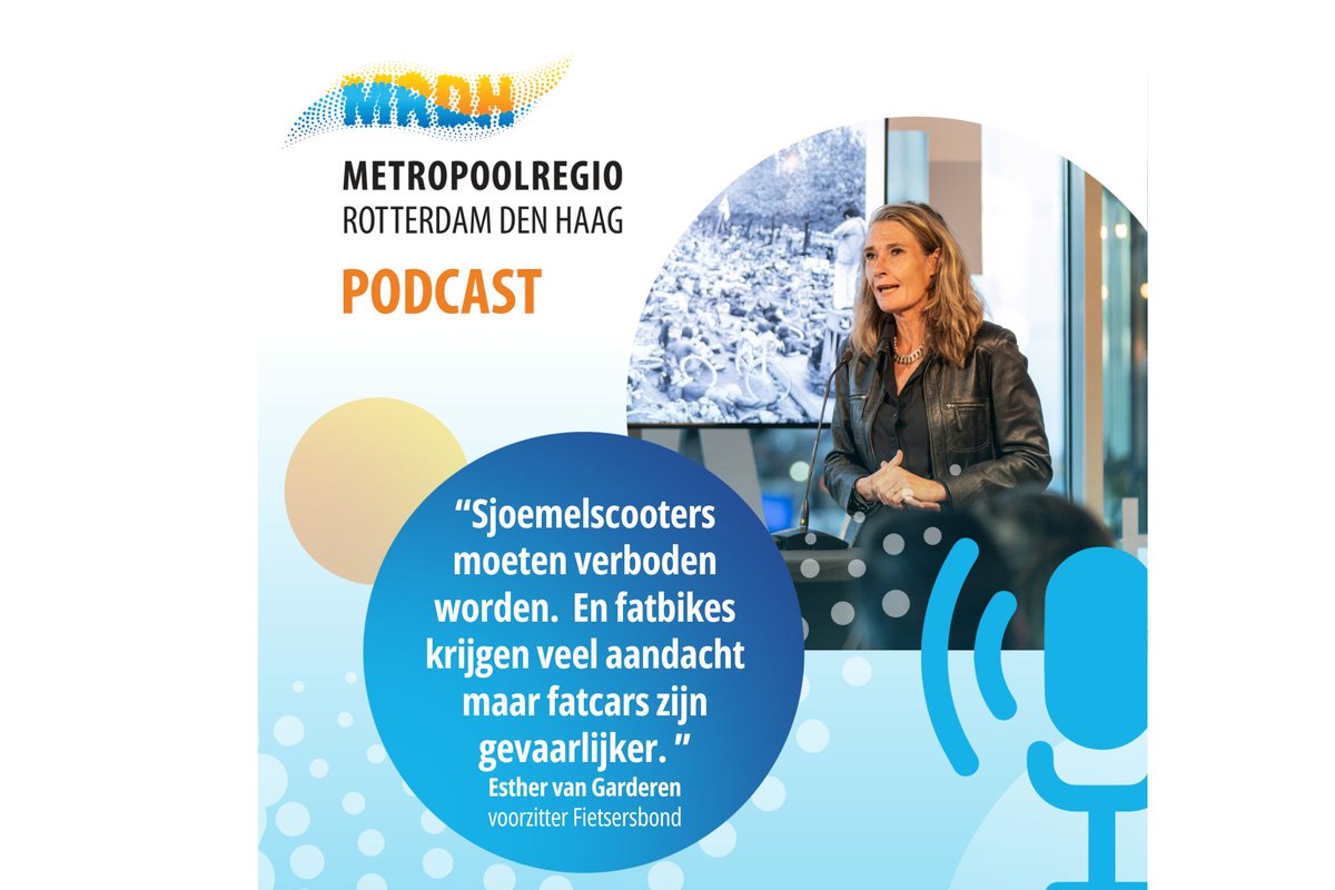 Metropoolregio's tweet photo. Nederland fietsland nummer 1? Het zit niet in onze genen maar is bevochten. En bestaat ‘fietsgeluk’? Luister naar @esthervgarderen, voorzitter van de @fietsersbond in deze podcast #Metropoolcafe https://t.co/yqHbhP5HV3 https://t.co/fQkMeV0H6O
