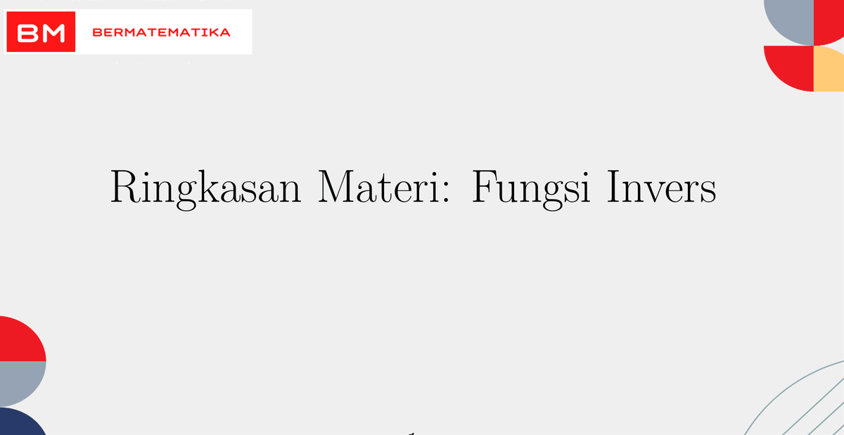 AleamsBarra's tweet photo. Fungsi Invers #SNBT2025

Seperti yang saya katakan kemarin belajar adalah membuat cerita (membuat makna) untuk diri sendiri agar materi yang kita pelajari jadi "make sense". Buat saya dulu, prosedur algoritma mencari invers dengan salah satu langkahnya mengganti y dengan x dan sebaliknya rada misterius. Kenapa boleh begitu, apa yang terjadi?

Nah sekarang saya lebih suka pakai cerita sebagai berikut. Diberikan f(x) = 3x+5. Kita mau cari inversnya. Misalkan y=f^(-1) (x). Akibatnya x=f(y) = 3y + 5. Yang kita cari adalah y, jadi 3y=5-x dan y =(5-x)/3. Dengan demikian f^(-1)(x) =(5-x)/3.

Nah tentunya anda bisa memaknai sendiri dengan cara yang berbeda.

Berikut ringkasan materi fungsi invers.