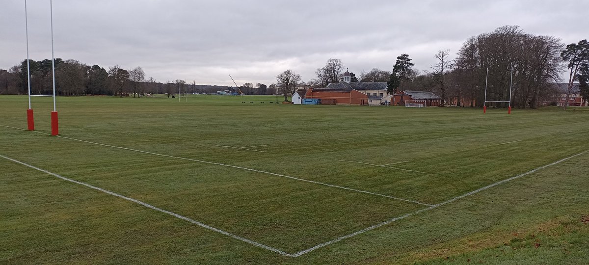 GreenCurator's tweet image. Rugby pitch all set for its winter break, ready to resume week of 6 January. All ready pencilled in a visit from French men and women. Plus Polo on the cards again for the summer. 2025 will need my words of advice heard or we won&apos;t produce what potential we have.