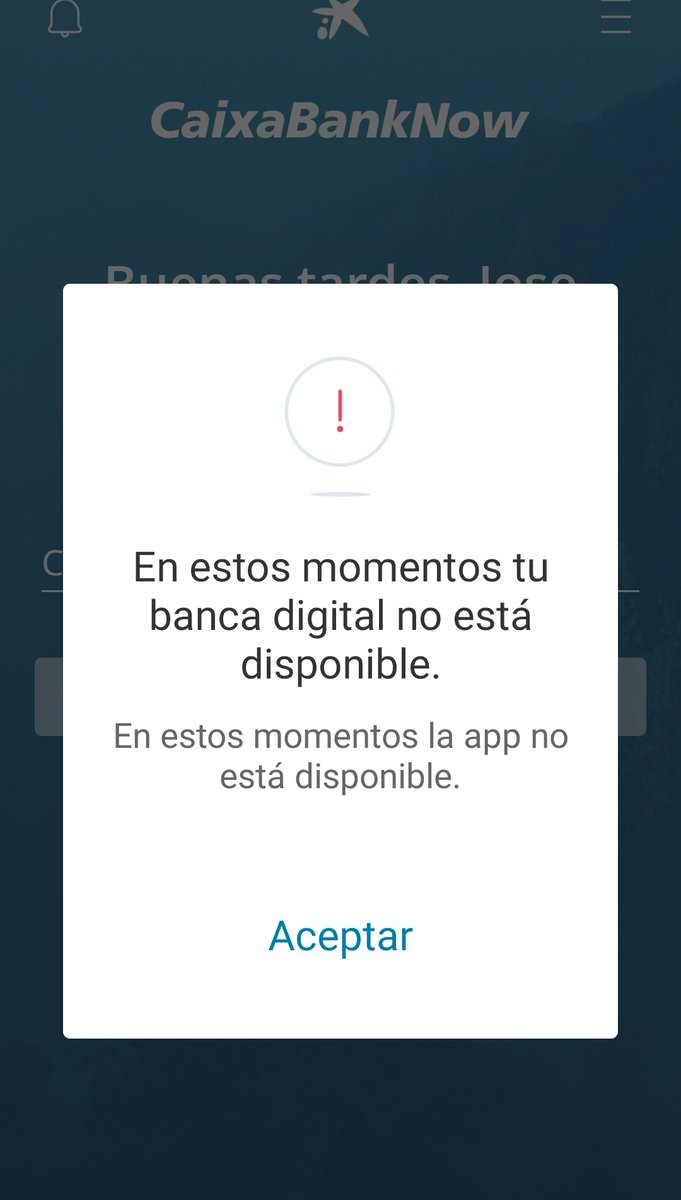 JOSZgZ's tweet photo. @caixabank ¿Que narices pasa con la app que llevo 2 horas que no puedo entrar? https://t.co/TRPhOTIdpH