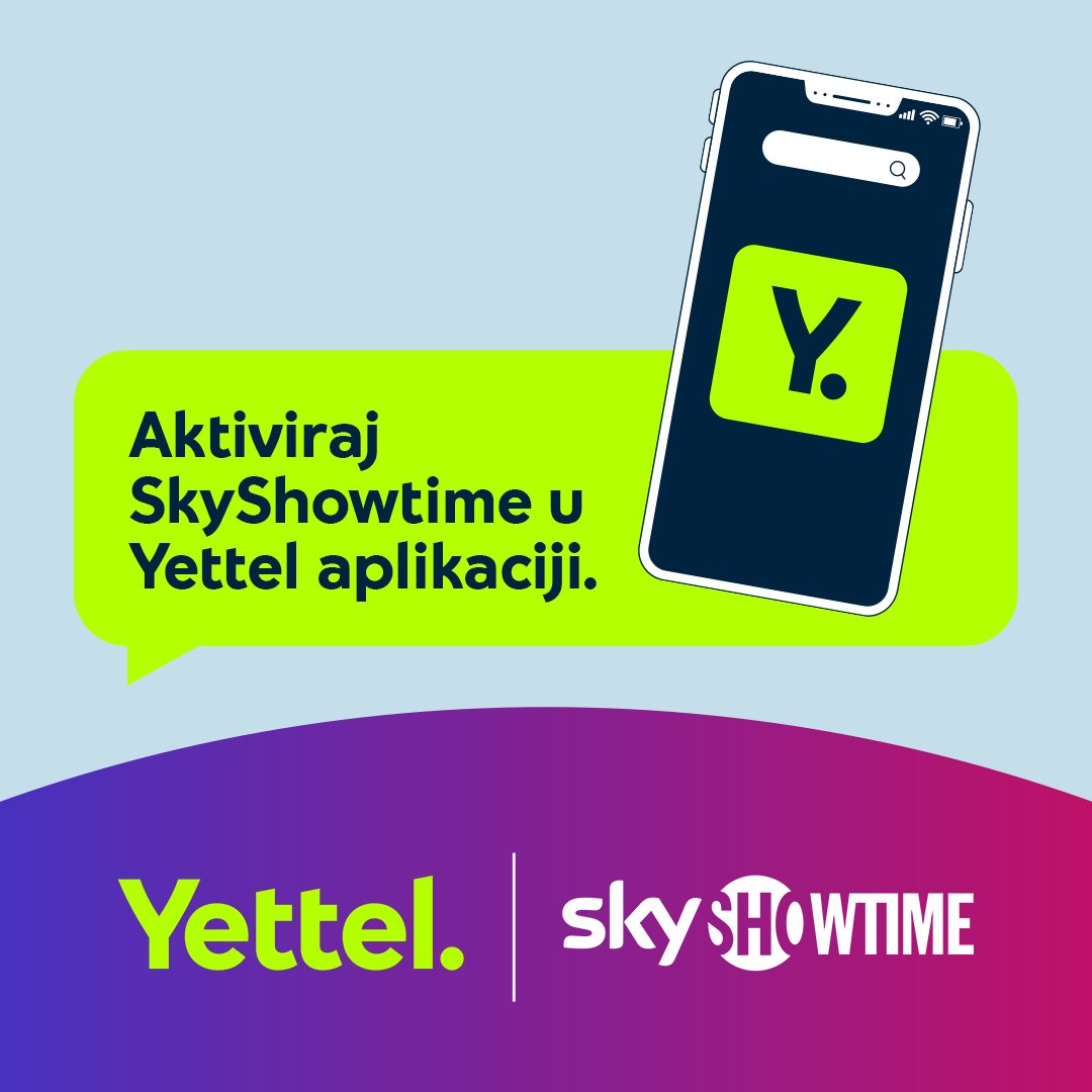 Vreme je. Aktiviraj SkyShowtime u okviru mesečne pretplate na odabranim tarifnim paketima. 

👉 ytl.rs/x-skyshowtime