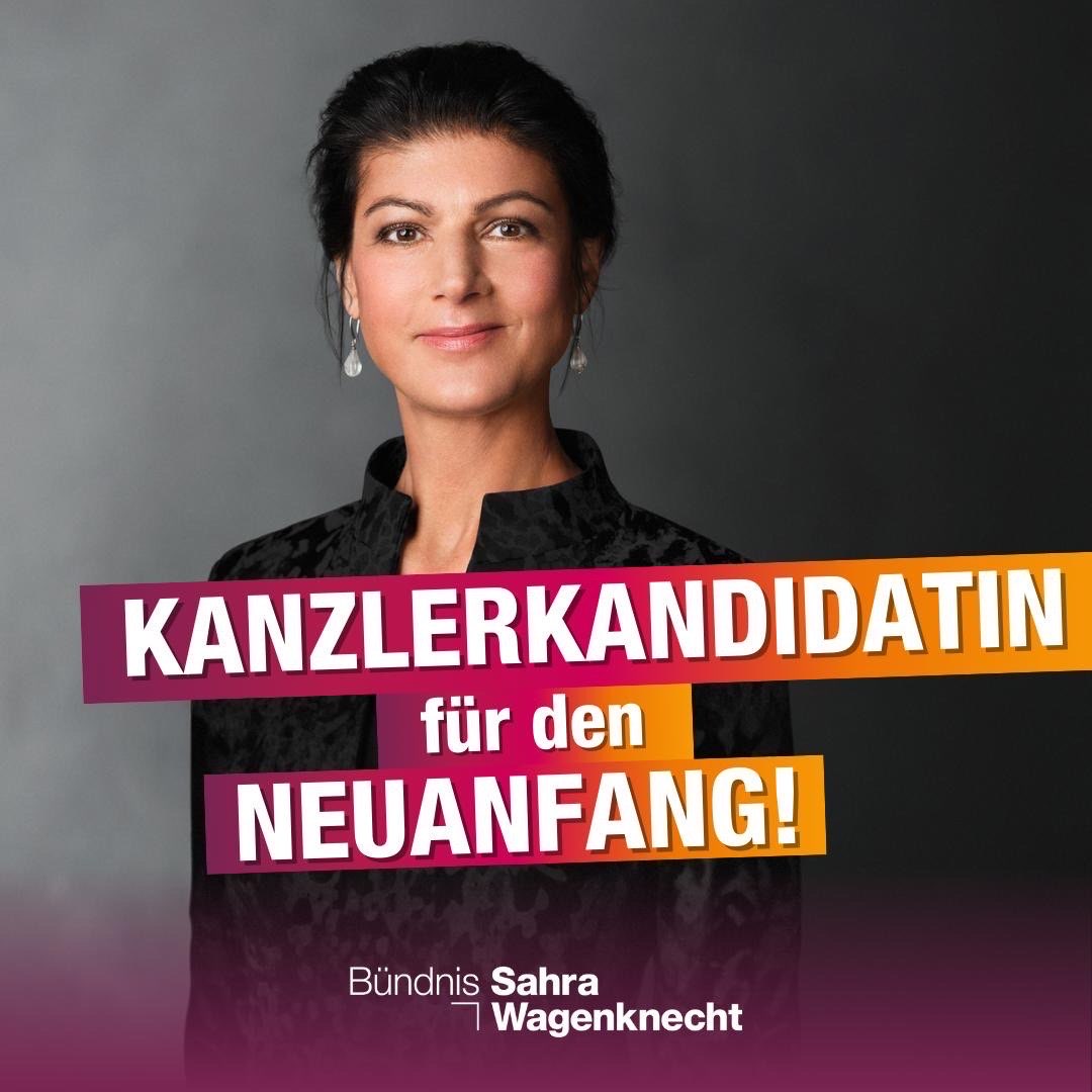 BSWbund's tweet photo. Wir müssen eine Politik beenden, die unseren Wohlstand vernichtet, den Frieden gefährdet und den sozialen Zusammenhalt zerstört. Unser Land braucht einen Neuanfang, doch mit den gescheiterten Rezepten der Ampel und der Union wird unsere Wirtschaft kein Comeback schaffen. 

Wir brauchen eine vernünftige Energiepolitik mit sinkenden Preisen und eine Runderneuerung der Infrastruktur sowie massive Investitionen in unser Bildungssystem. Eine Rückkehr zu Entspannungspolitik und Diplomatie statt einer Außenpolitik, die Kriege mit Waffen befeuert. Eine Politik, die den sozialen Zusammenhalt stärkt und Leistung würdigt - mit höheren Renten, bezahlbaren Mieten und Sicherheit für alle. Dafür stehen wir als BSW mit unserer Kanzlerkandidatin Sahra Wagenknecht.

 @SWagenknecht 

#Energiepolitik #Infrastruktur #Bildungssystem #Entspannungspolitik #Diplomatie #LeistungWürdigen #HöhereRenten #BezahlbareMieten #bsw