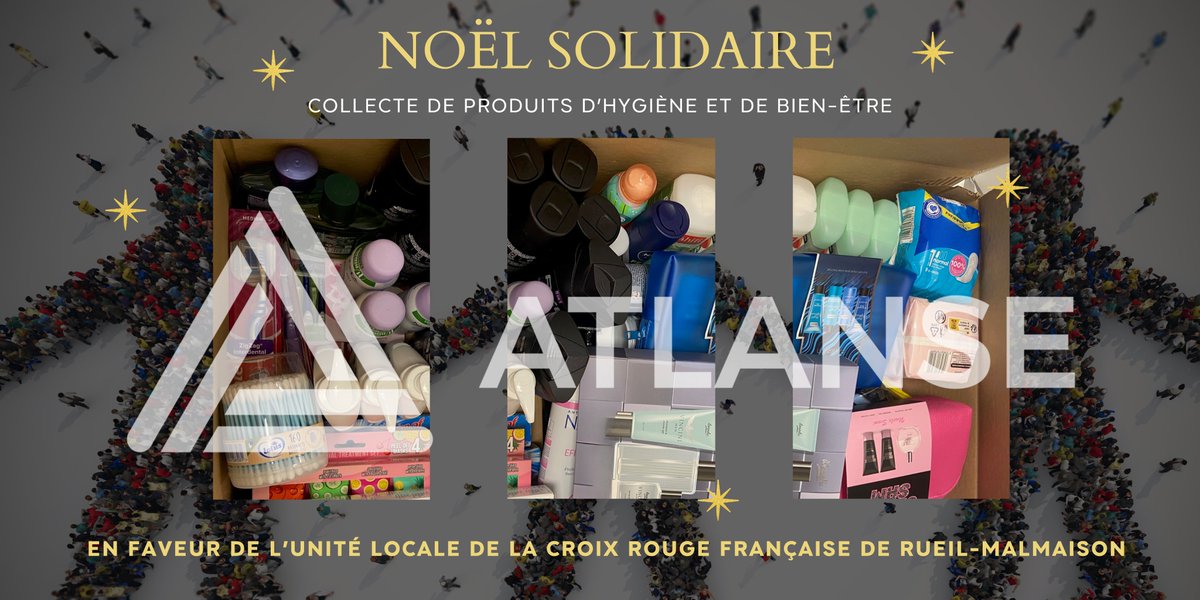#NoëlSolidaire : Cette année, nous avons lancé une collecte de produits d'hygiène et de bien-être pour soutenir l'Unité Locale de la <a href="/CroixRouge/">Croix-Rouge fr</a>  de Rueil-Malmaison.
Un grand merci à toutes celles et ceux qui ont participé à cette action solidaire. 
#Solidarité #EntrepriseEngagée