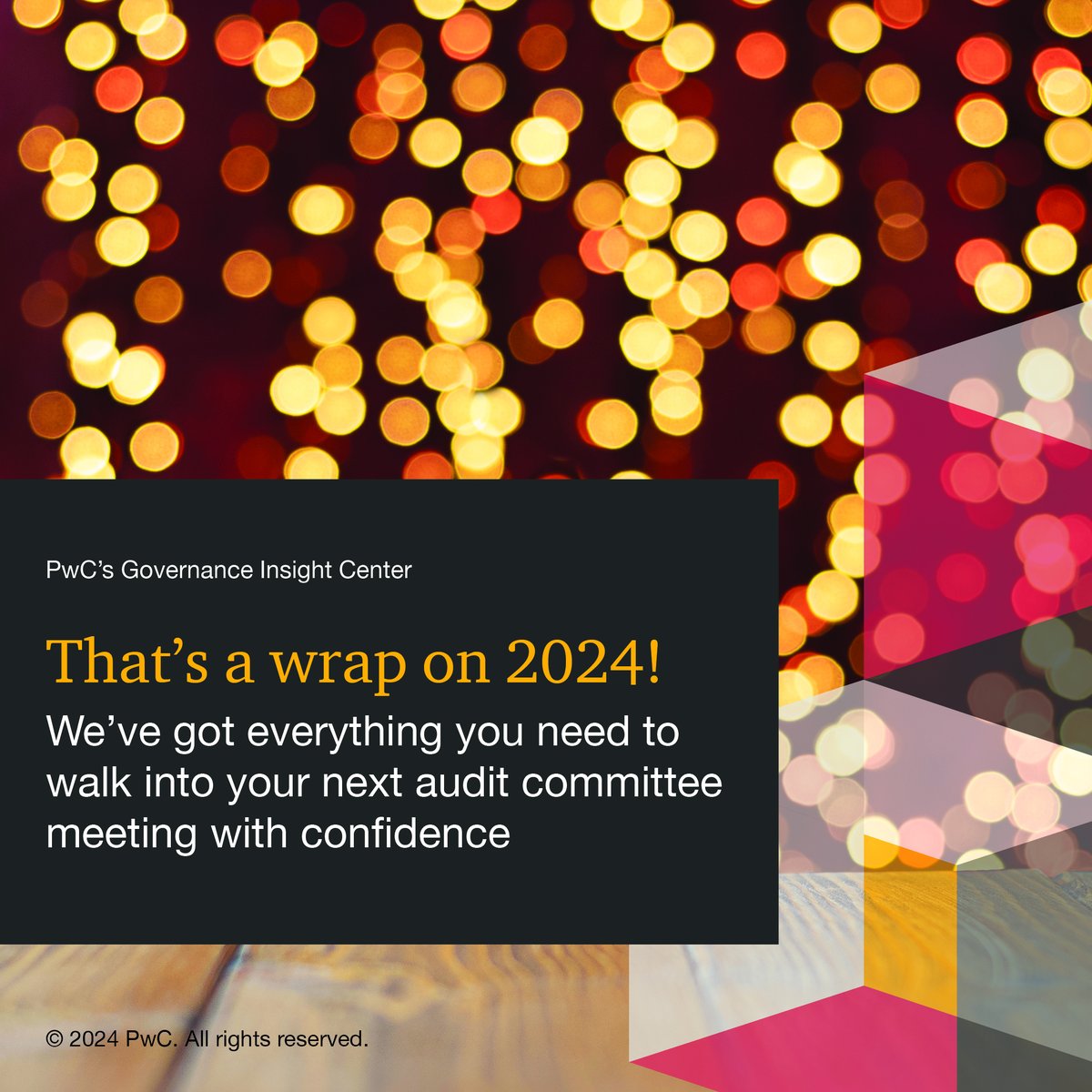 Gregory6123's tweet photo. Twas the night before the year-end audit committee meeting. Visions of a preparation guide are dancing through your head. The PwC holiday helpers have you covered with the latest on the election, SEC developments, &amp; more—in one neat package. Check it out.
https://t.co/B0QCdldnen https://t.co/9OSRiwkAkK